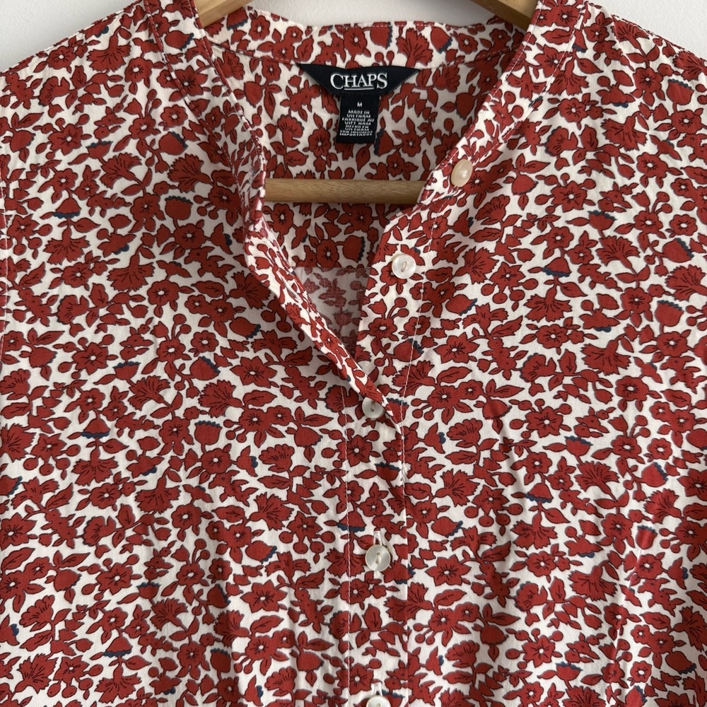 Chaps Red Floral Maxi Dress - Picture 3 of 12